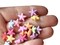 100 10mm Mixed Colors Plastic Star Beads Loose Miniature Celestial Beads